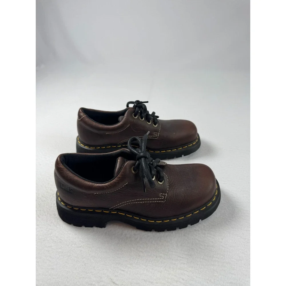 Grunge Dr. Martens Mens 9 Womens 10 11290 Oxford Shoes Brown Leather Lug Sole